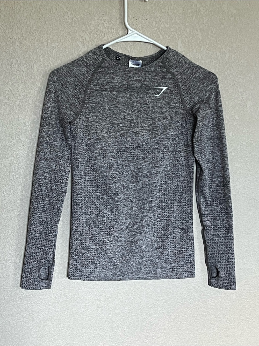 Gymshark Women's Long Sleeve Seamless Top in Charcoal Heather